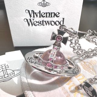 Vivienne Westwood - 【新品】ヴィヴィアンウエストウッド ピンク スモールオーブ ネックレス