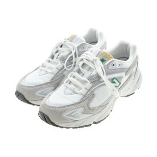 New Balance - New Balance ニューバランス スニーカー 23.5cm 白xグレー 【古着】【中古】