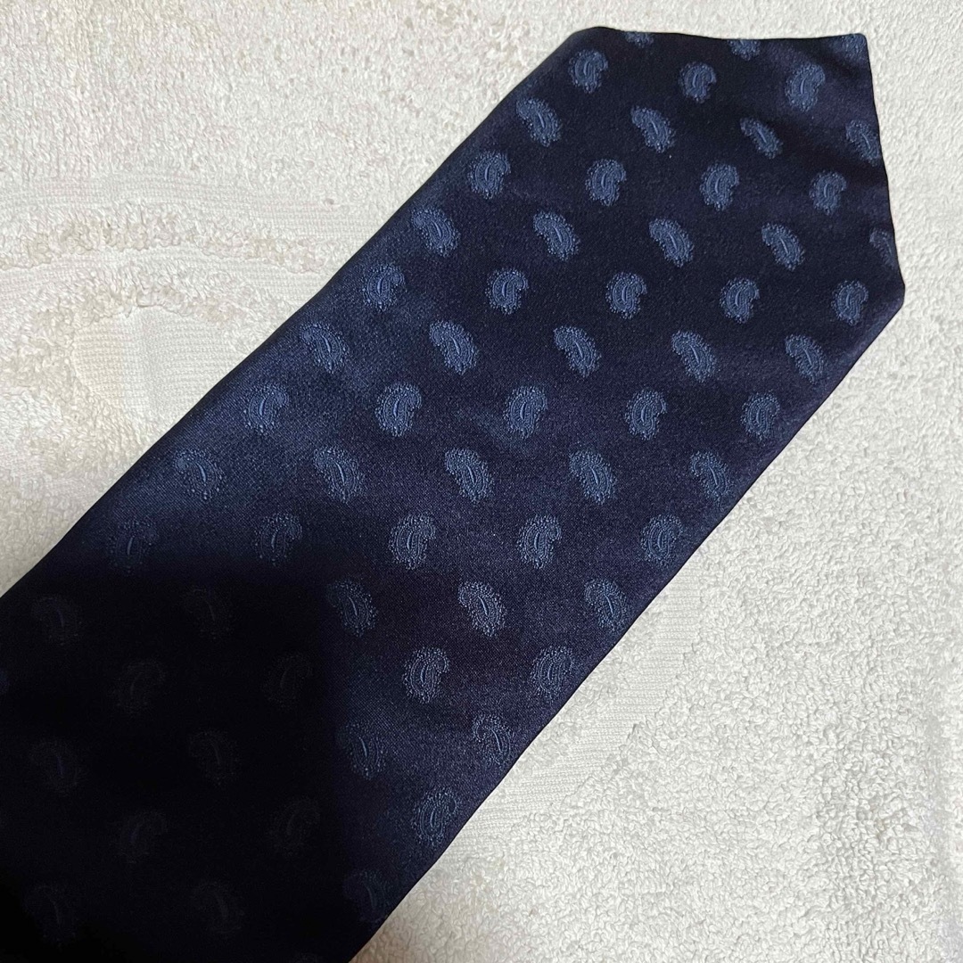 五大陸　ネクタイ　ビジネス　青　ブルー　ペイズリー　日本製 メンズのファッション小物(ネクタイ)の商品写真