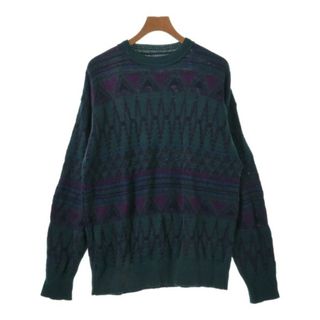 ペンドルトン(PENDLETON)のPENDLETON ペンドルトン ニット・セーター XL 緑x紫(総柄) 【古着】【中古】(ニット/セーター)