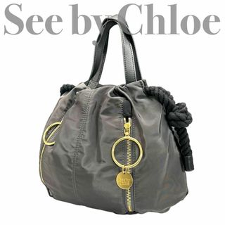 SEE BY CHLOE - 【美品】シーバイクロエ ハンドバッグ グレー ナイロン