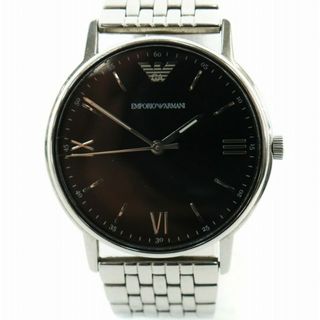 Emporio Armani - EMPORIO ARMANI 腕時計 クォーツ シルバー色 黒 AR-11152