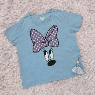 ディズニー(Disney)の今週限定 希少 レア Disney ミニーちゃん ブルー キラキラ トップス(Tシャツ(半袖/袖なし))