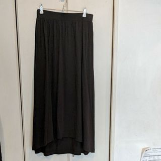 MUJI (無印良品) - 無印良品  美品 ロングスカート M～L 黒