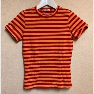 lululame トップス ボーダーTシャツ　オレンジ　未使用(Tシャツ(半袖/袖なし))