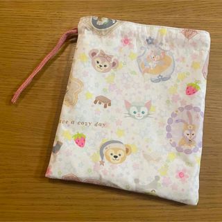 handmade ♡ コップ袋 ダッフィー 巾着　ホワイト(ポーチ)