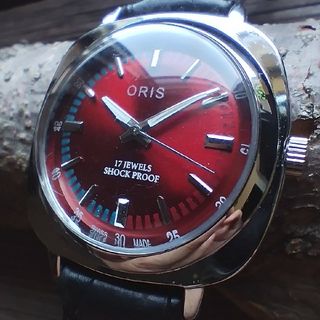 オリス(ORIS)の●美品！●オリス■ORIS 手巻き機械式1980年代ヴィンテージメンズ腕時計アン(腕時計(アナログ))