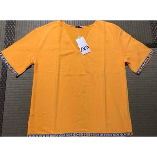 ザラ(ZARA)のザラZARA Tシャツチュニック M 大きめ(Tシャツ(半袖/袖なし))