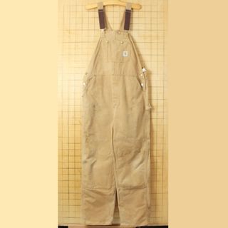 カーハート(carhartt)のUSA製carharttカーハートダックオーバーオールブラウンW42 ss5(サロペット/オーバーオール)