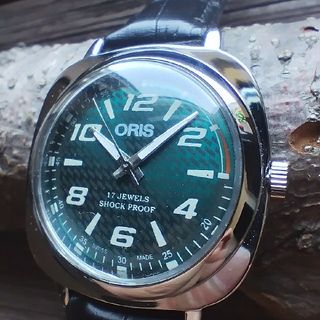 ●美品！●オリス■ORIS 手巻き機械式1980年代ヴィンテージメンズ腕時計アン