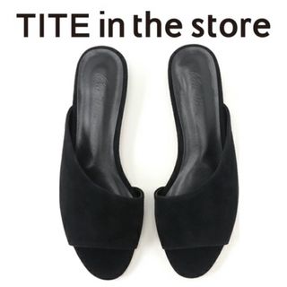 ティテインザストア(TITE in the store )のティテインザストア  セベージュシープシルキーフラットサンダル (サンダル)