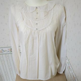 フランシュリッペブラック(franchelippee black)のフランシュリッペブラック　フリフリ♡丸襟ブラウス(シャツ/ブラウス(長袖/七分))