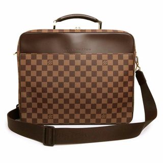 ルイヴィトン(LOUIS VUITTON)のルイ ヴィトン ポルトオルディナ トゥール サバナ 2WAY ショルダー ハンドバッグ 斜め掛け パソコン PC ビジネス ブリーフケース ダミエ ブラウン 茶 ゴールド金具 N53355 LOUIS VUITTON（未使用　展示品）(ビジネスバッグ)