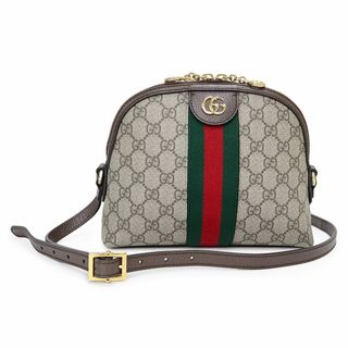 グッチ(Gucci)のグッチ オフィディア ショルダーバッグ 斜め掛け GGスプリームキャンバス レザー ブラウン ベージュ レッド グリーン 茶 赤 緑 ゴールド金 499621 GUCCI（未使用保管品）(ショルダーバッグ)