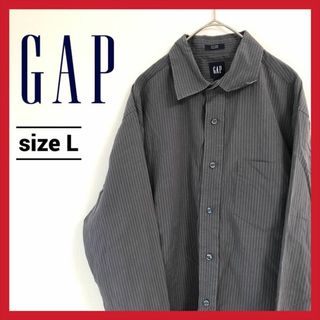 GAP - 90s 古着 ギャップ 長袖シャツ ストライプ オーバーサイズ L 