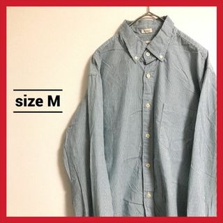 90s 古着 ノーブランド BDシャツ ストライプ トップス M (シャツ)