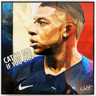 KYLIAN MBAPPE ① キリアン エムバペ / 大人気ポップアートパネル(絵画/タペストリー)