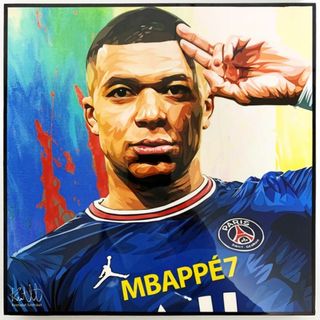 KYLIAN MBAPPE ② キリアン エムバペ / 大人気ポップアートパネル(絵画/タペストリー)