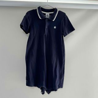 プチバトー(PETIT BATEAU)のPETIT BATEAU ポロシャツ　ロンパース　24/86cm(ロンパース)