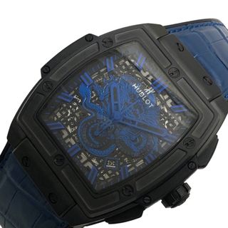 ウブロ(HUBLOT)の　ウブロ HUBLOT スピリットオブビッグバン BRUCE LEE BE WATER 601.CI.1190.LR.BLF16 ブルー文字盤 セラミック 自動巻き メンズ 腕時計(その他)