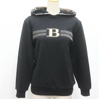 ITIIGEL8VV70 美品 Burberry バーバリー 黒 ロゴパーカー サイズ160A タグ付き スウェット ブラック メンズ トップス コットン