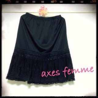 アクシーズファム(axes femme)の未使用＊アクシーズファム＊ペチスカート(ひざ丈スカート)