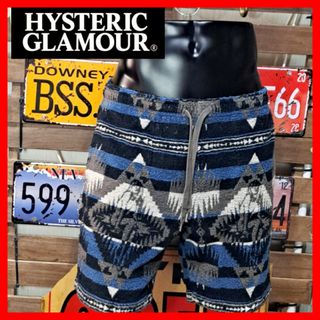 ヒステリックグラマー(HYSTERIC GLAMOUR)のヒステリックグラマー　今治タオル　ネイティブ柄　パイル　ショートパンツ　Ｍ(ショートパンツ)