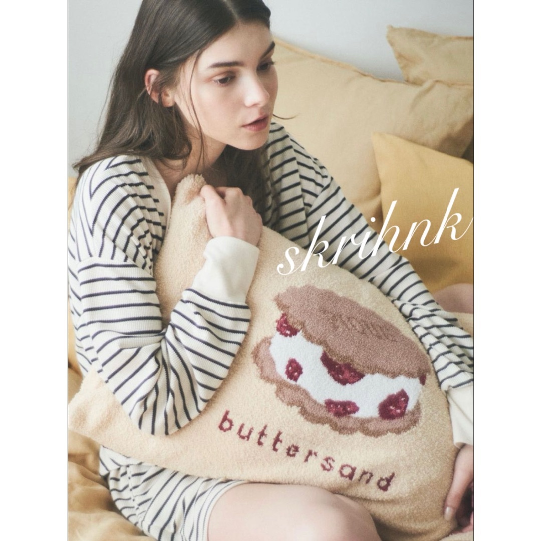ジェラートピケ♡バターサンドクッキー柄♡マルチカバー&枕 ジェラートピケ♡バターサンドクッキー柄♡マルチカバー&枕