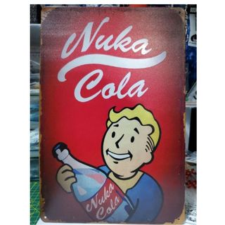 【フォールアウト/fallout】ヴォルトボーイ×ヌカコーラ看板、メタルサイン(ポスター)