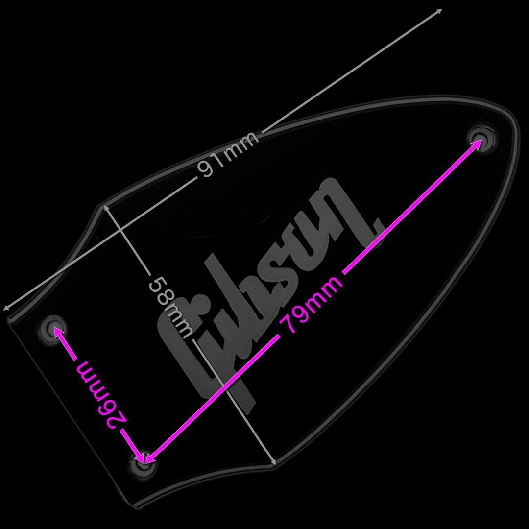 Gibson Flying V トラスロッドカバー黒ゴールド文字 楽器のギター(エレキギター)の商品写真