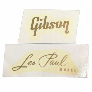 Gibson ゴールドロゴ ＆ Les Paul 水貼りデカール・セット(エレキギター)