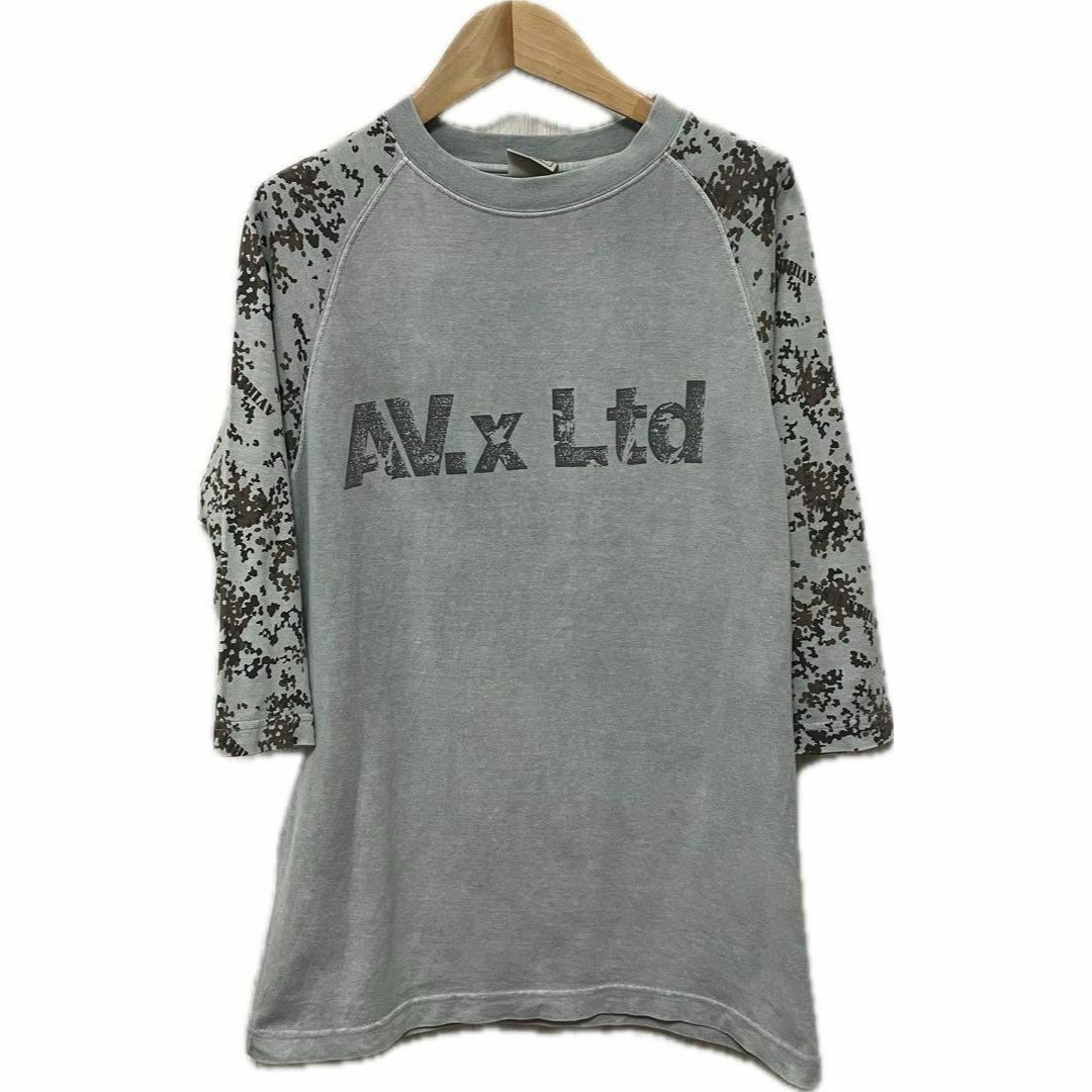 AVIREX(アヴィレックス)の美品 AVIREX アヴィレックス ストレッチTシャツ グレー XS おしゃれ レディースのトップス(Tシャツ(長袖/七分))の商品写真