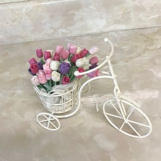 チューリップのミニチュア自転車🌷(インテリア雑貨)