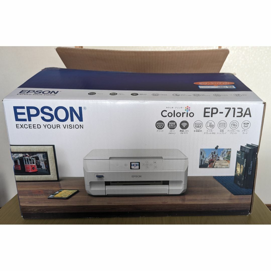 動作確認済】EPSON カラリオ EP-713Aプリンター 純正インク付 動作確認済】EPSON カラリオ EP-713Aプリンター 純正インク付