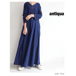 アンティカ(antiqua)のantiqua アンティカ カットソー ロングワンピース(ロングワンピース/マキシワンピース)