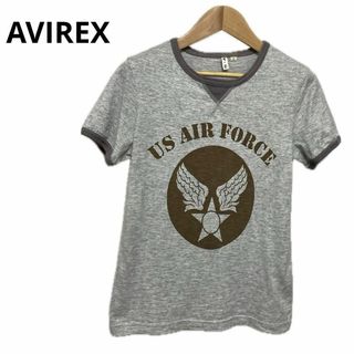 アヴィレックス(AVIREX)の美品 AVIREX アヴィレックス ストレッチ Tシャツ 半袖 グレー F(Tシャツ(半袖/袖なし))