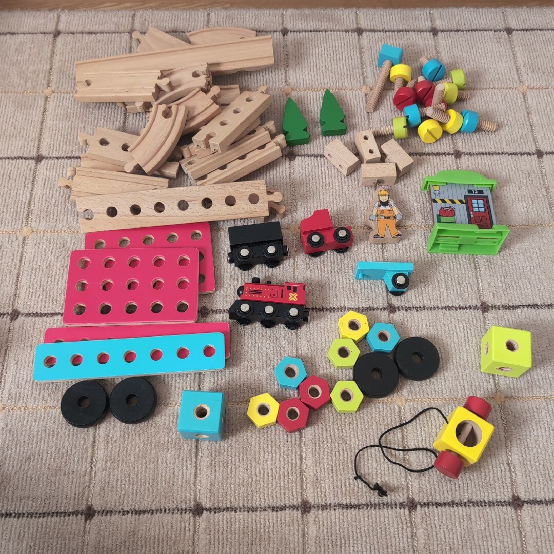 イマジナリウム　組み立てよう！乗り物＆トレインセット キッズ/ベビー/マタニティのおもちゃ(電車のおもちゃ/車)の商品写真