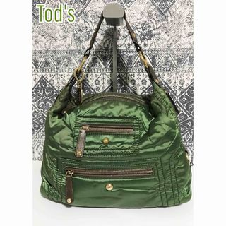 トッズ(TOD'S)の【良品】TODS トッズ ハンドバッグ ショルダーバッグ 肩掛け グリーン(ショルダーバッグ)