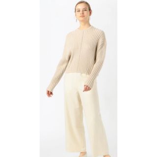 ボールジィ(Ballsey)の2度着用の美品！ballseyウールシルクバックパールクルーネックプルオーバー(ニット/セーター)