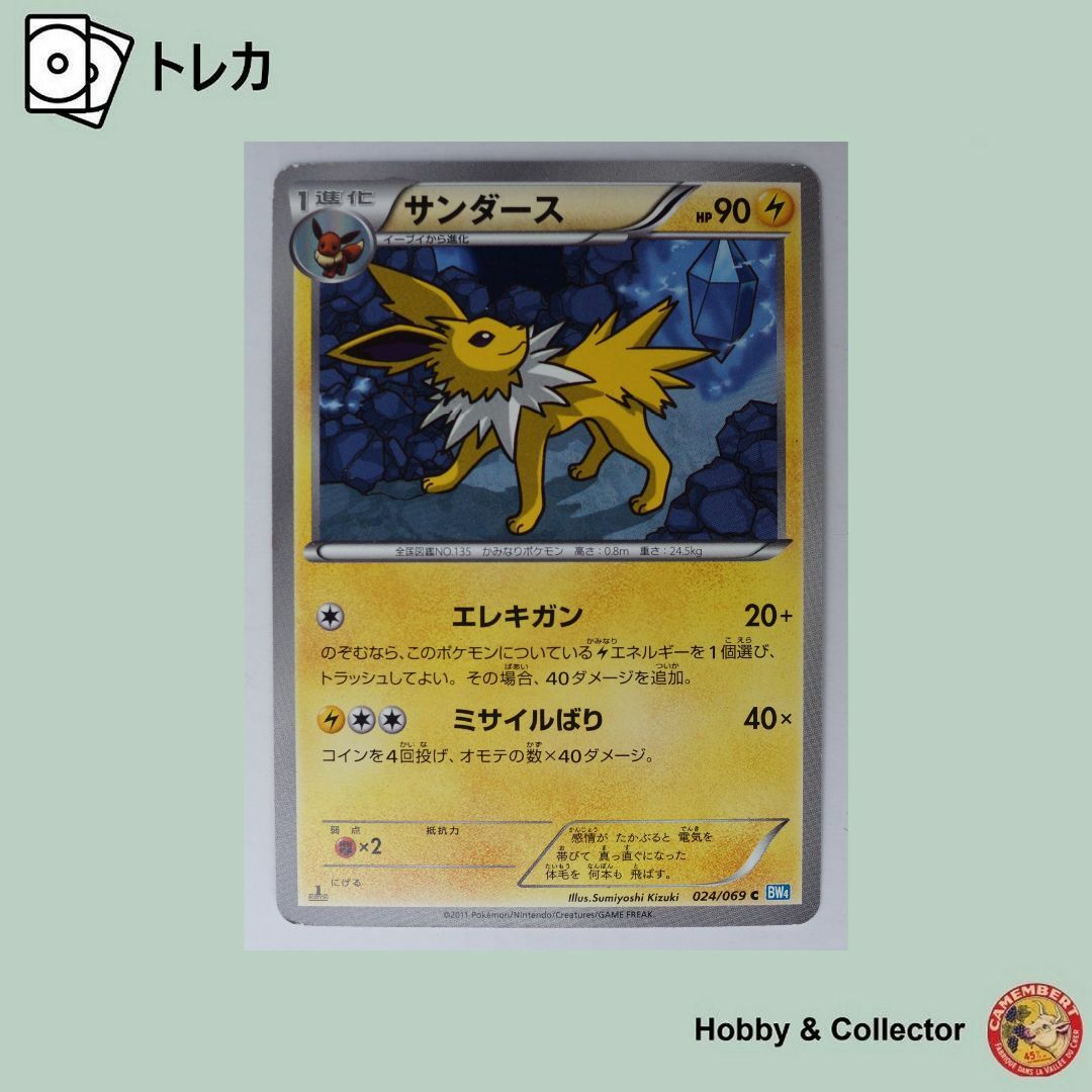 ポケモン - サンダース 024/069 C BW4 ポケモンカードゲーム ポケモン - サンダース 024/069 C BW4 ポケモンカードゲーム