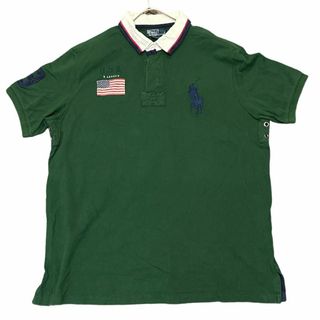 ポロラルフローレン(POLO RALPH LAUREN)のポロラルフローレン 半袖ポロシャツ 星条旗 ビッグポニー グリーン bg8(ポロシャツ)