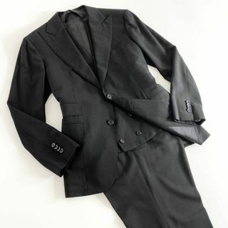 64e5 オーダー品 STRASBURGO ストラスブルゴ × Igarashi Trousers 五十嵐トラウザーズ スリーピーススーツ テーラードジャケット/ジレベスト/スラックスパンツ ブラック ウール100％ メンズ 紳士服(セットアップ)