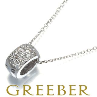 STAR JEWELRY - スタージュエリー ネックレス ダイヤ 0.18ct  パヴェ K18WG 