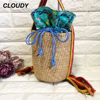 CLOUDY クラウディ かごバッグ ハンドバッグ 巾着袋付き(かごバッグ/ストローバッグ)