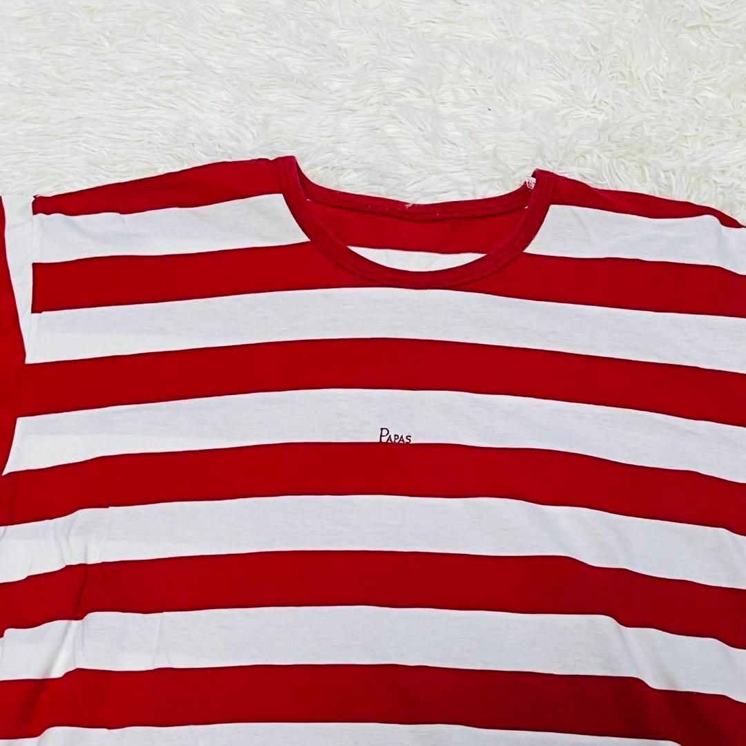 papas パパス　ウォーリー　ボーダー　Tシャツ　大きめ メンズのトップス(Tシャツ/カットソー(半袖/袖なし))の商品写真
