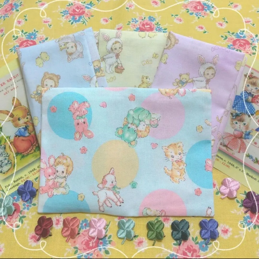 2ポケットのティッシュケース♡(blue) ハンドメイドのファッション小物(ハンカチ/バンダナ)の商品写真