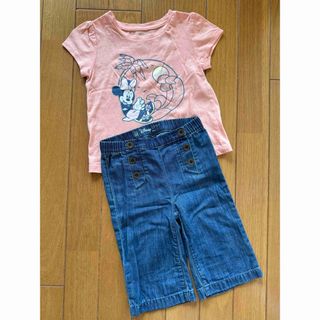 ギャップ(GAP)の美品GAP ミニーちゃんTシャツ＋ズボンセット90(その他)