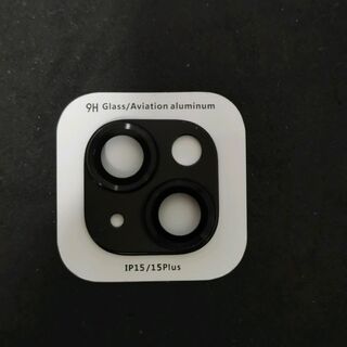 iPhone15 15plus カメラレンズ保護カバー メタル調(保護フィルム)