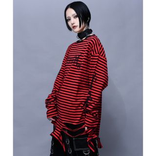 レフレム(REFLEM)の『REFLEM/レフレム』ダメージボーダーL/S Teeロングスリーブカットソー(カットソー(長袖/七分))