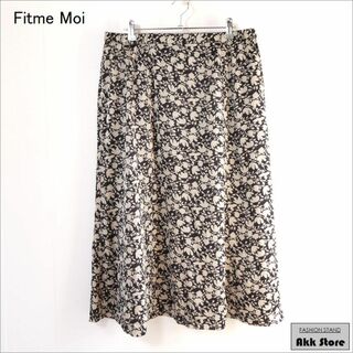 Fitme Moi レディース スカート フレア ミモレ丈 大きいサイズ 3L(ロングスカート)